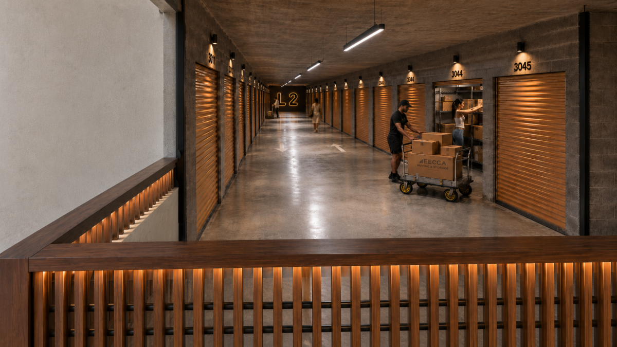 Área de storage y lockers BECCA Parking & Storage