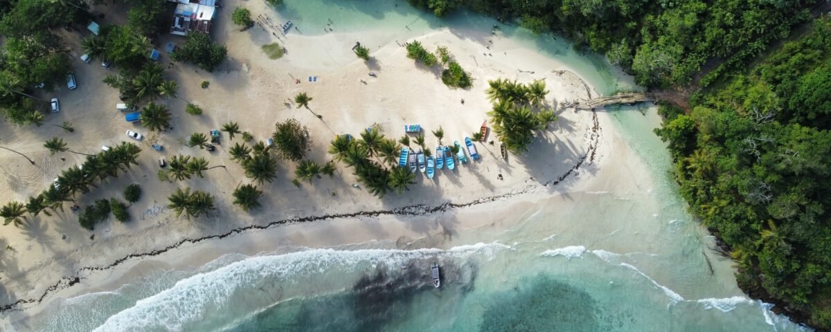 Dominican Republic coast aerial view