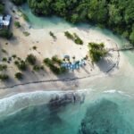 Dominican Republic coast aerial view