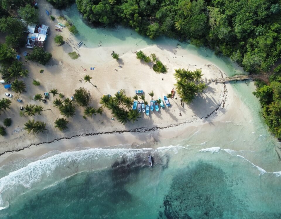 Dominican Republic coast aerial view